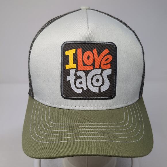 I Love Tacos Snapback Trucker Hat Multi One Size Adjustable Arcadian Outfitters - Picture 2 of 9